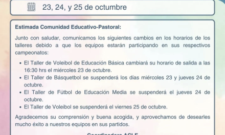 Suspensión Talleres de Voleibol y Basquetbol